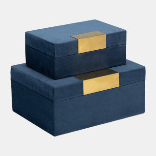 Caja Decorativa Color Azul Pequeña - Carla Lizarazo At Home